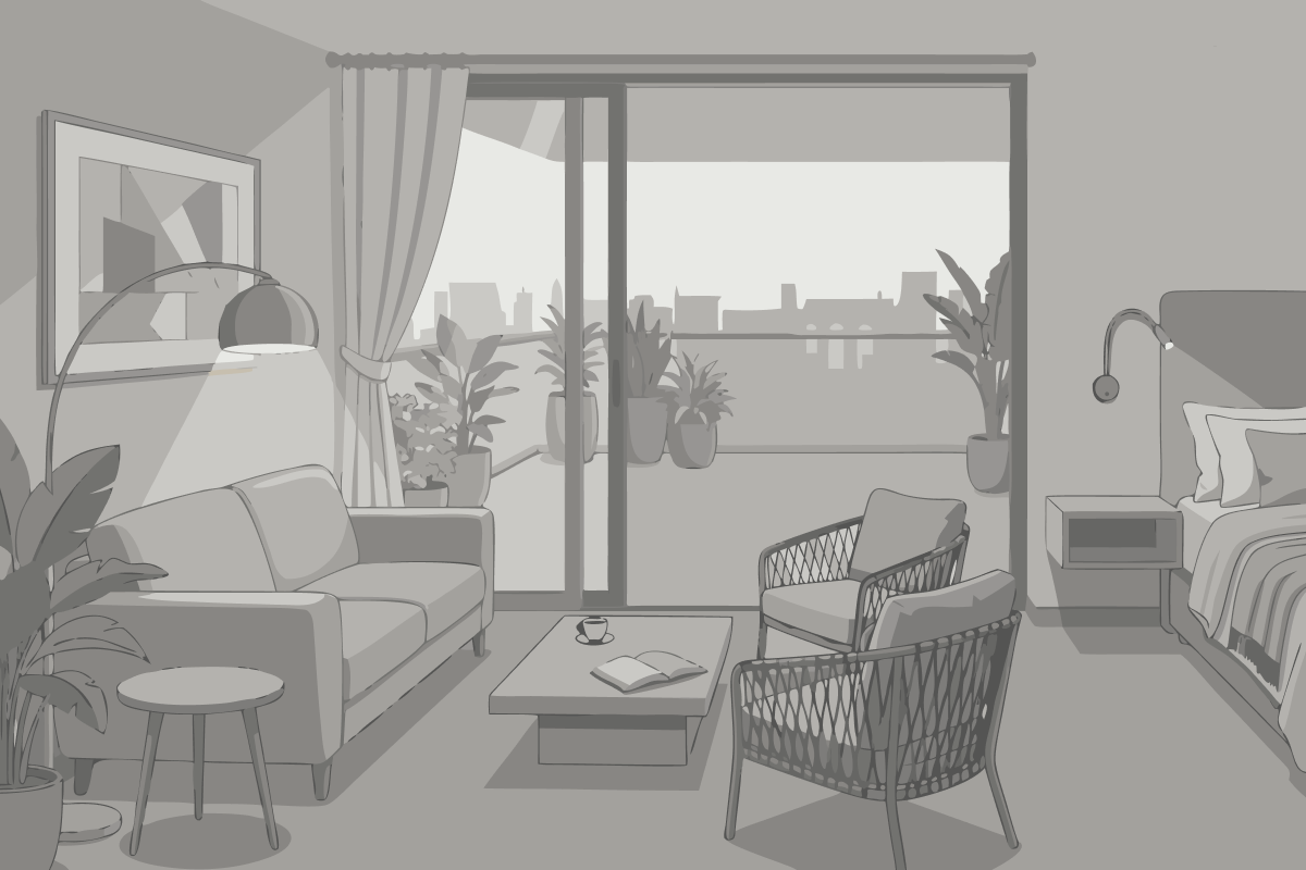 2 Beds in 8-Bed Dorm with shared Bathroom and AC